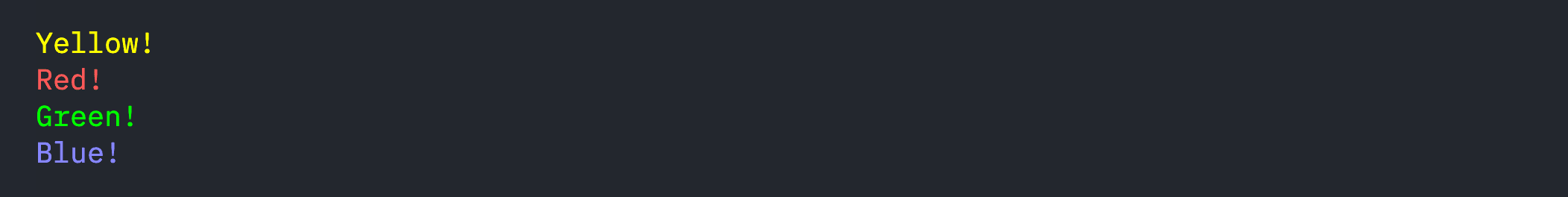 heco-log colorful output example