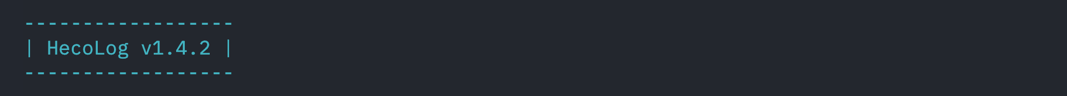 heco-log colorful output example